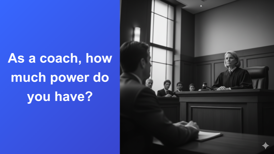 KCS coach training slide asking how much power a coach has